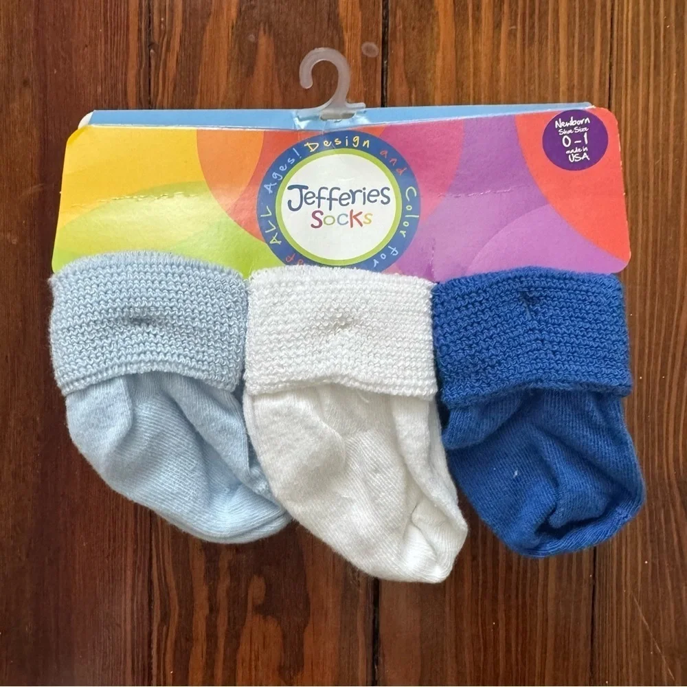 Jefferies Socks Classic Baby Bootie Turn Cuff Socks 6 Pair Pack Newborn
